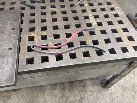 A hot tentacle on a metal table